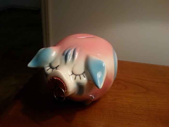  Hull Corky Pig Piggy bank-1957