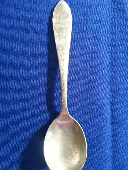 Vintage Mickey Mouse Child's Spoon-Silver plate