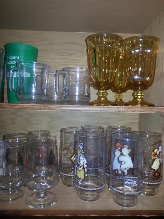 Holly Hobbie Glasses and other glassware