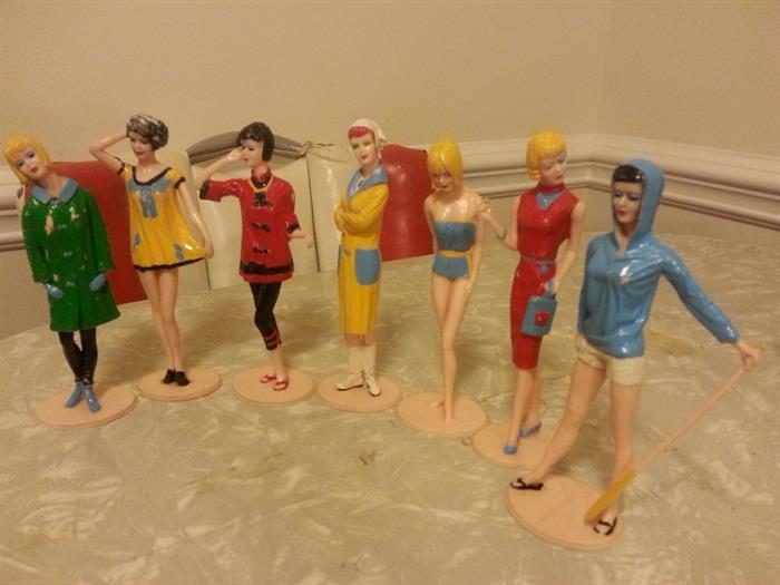 Circa 1964 "Campus Cuties" figurines