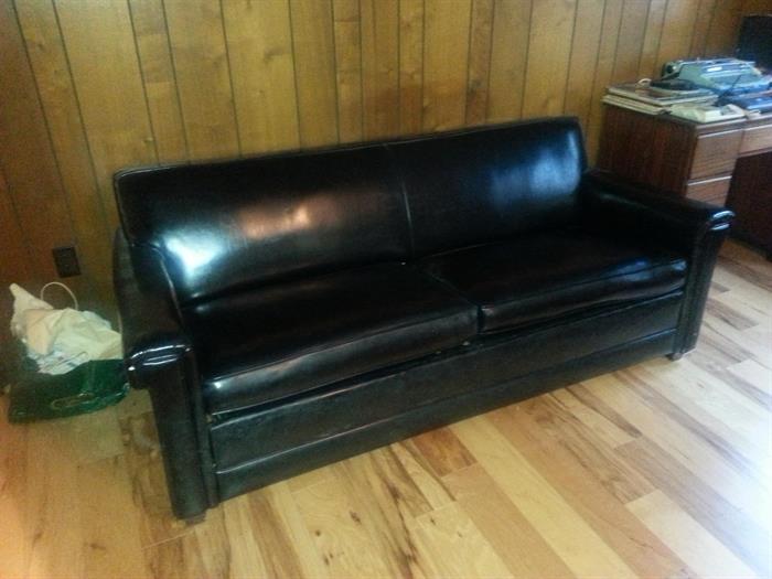 Retro black sleeper sofa