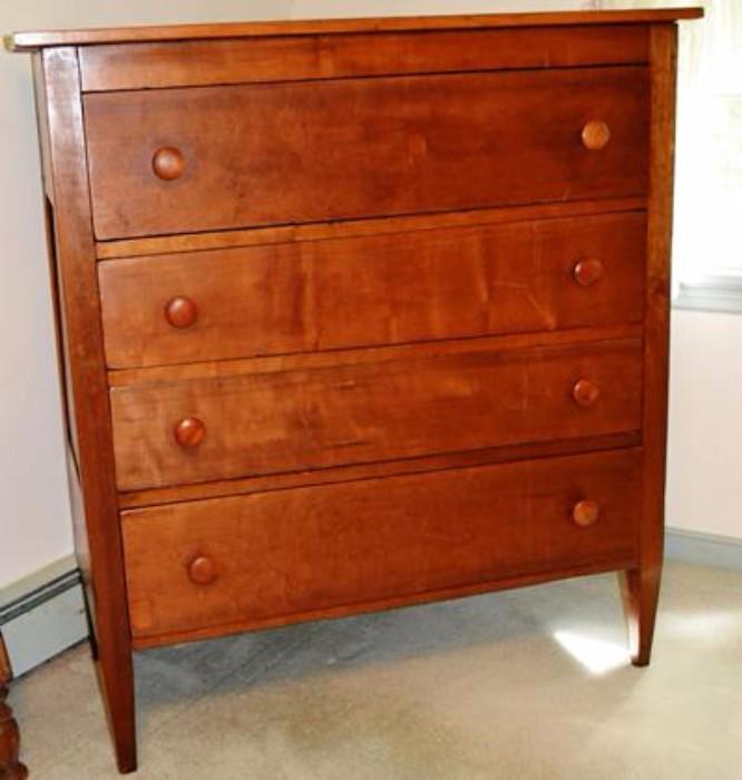 Cherry transitional ca. 1860 chest