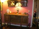 Beautiful antique buffet and a beautiful Long antique mirror
