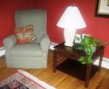 Cozy Chair and Side Table with Lamp