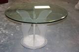 Lucite and Glass dolphin table