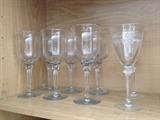 Pottery Barn Wine Glasses (6) and Crystal Wine Glasses (2)