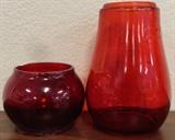 Dietz Lantern Globes - Red, Lanterns, Coleman, Primitives, Go To Our Web Site Link at Top of Listing for 400+ Photos.