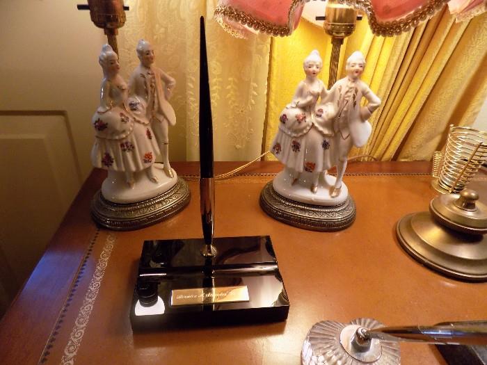 figural porcelain lamps