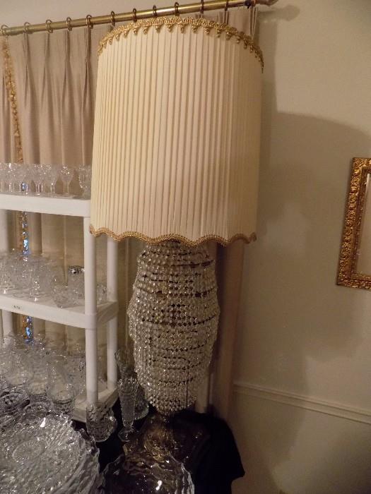 extra large crystal lamp