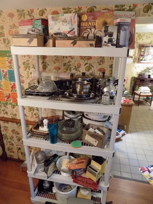 assorted kitchenwares and appliances