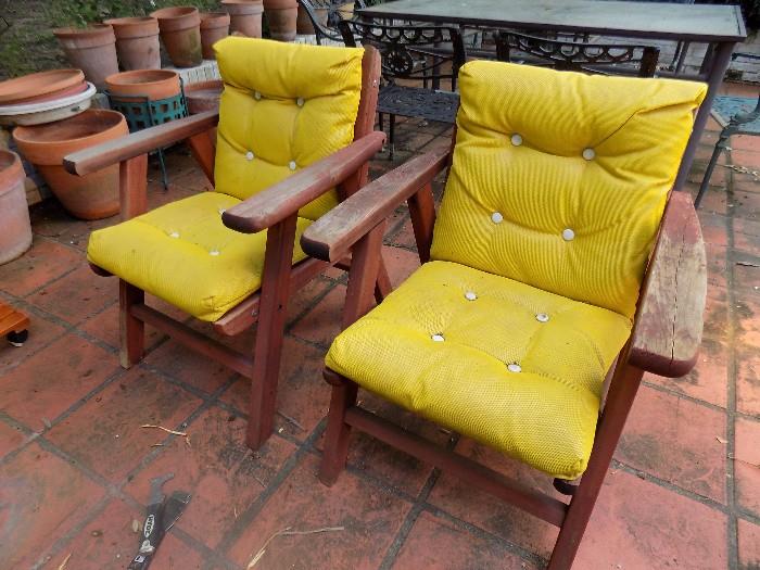 redwood patio chairs