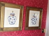 Pair of Blue & White Urn Prints