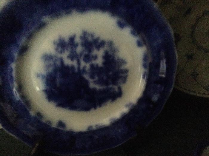 Flow Blue Plate, England 1800's