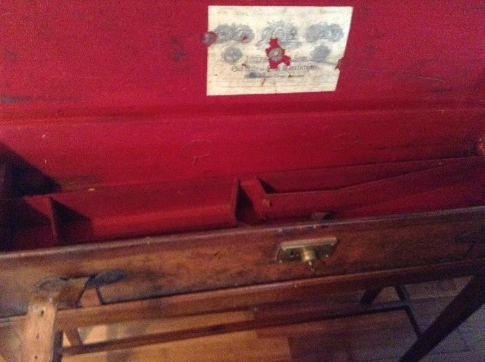 Antique Gun Box Interior