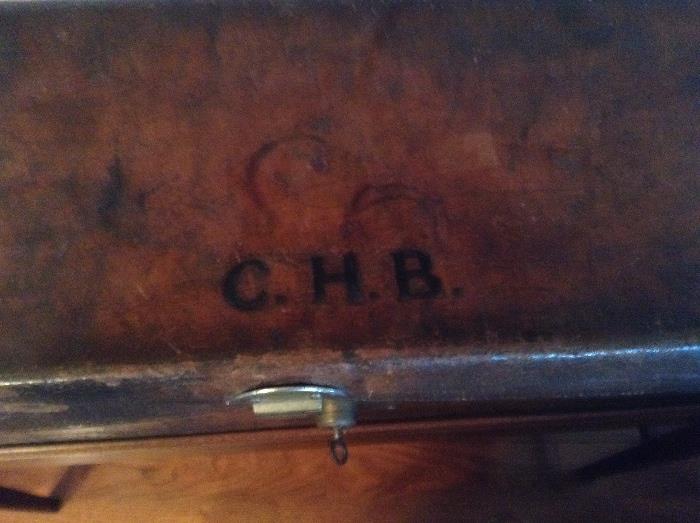 Initials on Antique Gun Box
