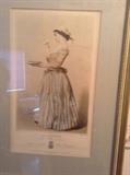 Pair of Sweet Antique Girl Prints - Beautifully Framed