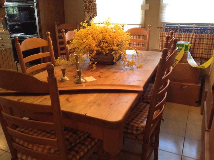 Kitchen Farm Table and Chairs