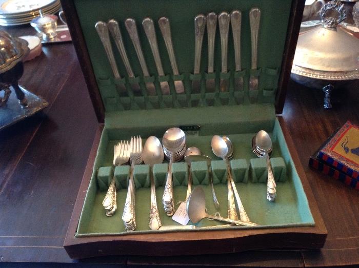 Sterling silver flatware set