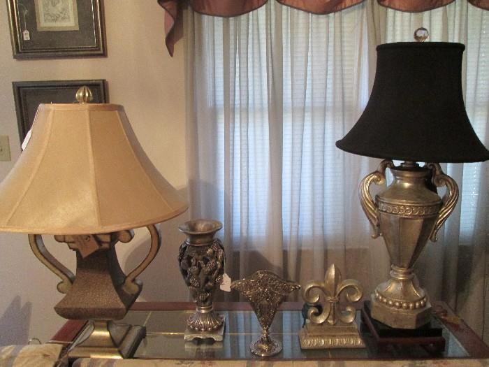 High-style silver gilt lamps, etc.