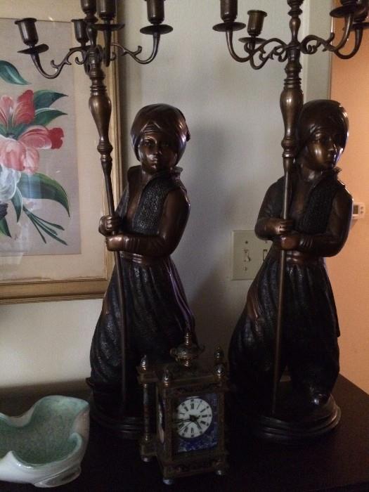       Bronze candle holders (sold separately)