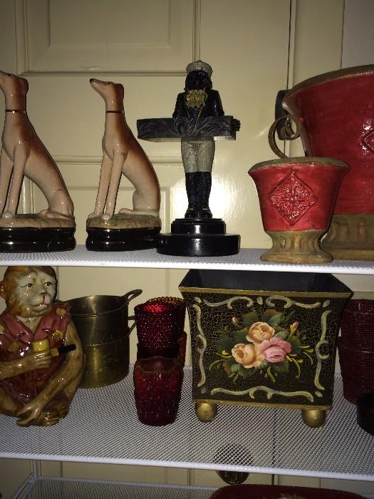     Assortment of decorative items