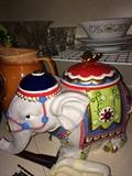 Elephant cookie jar