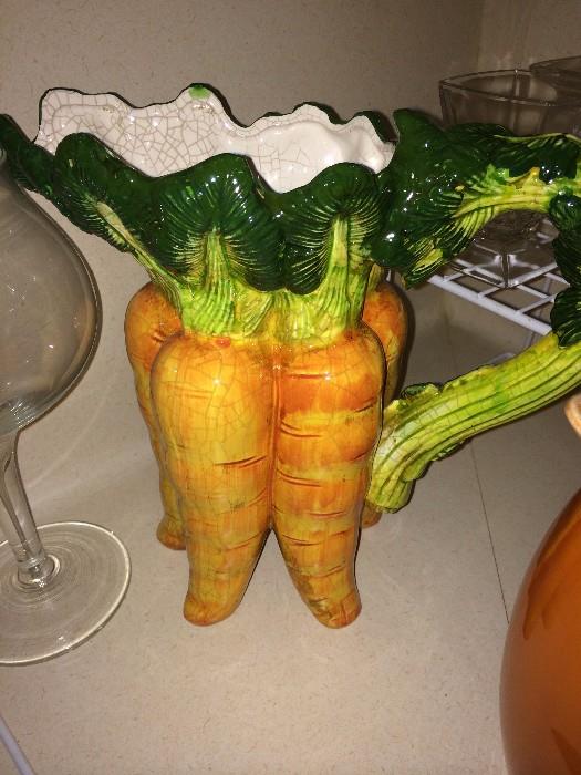     Unique carrot pitcher