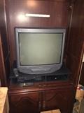Sony TV in entertainment cabinet