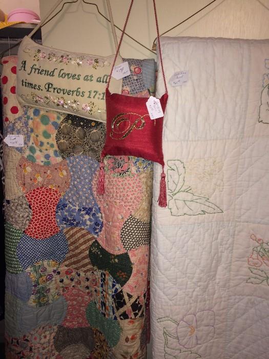          Two of several quilts