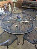 Black patio table & 4 chairs