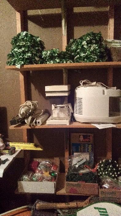 humidifier, coffee maker, christmas items