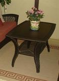 Resin wicker table