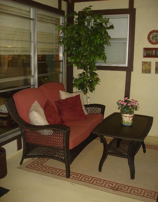 Indoor/outdoor resin wicker furniture