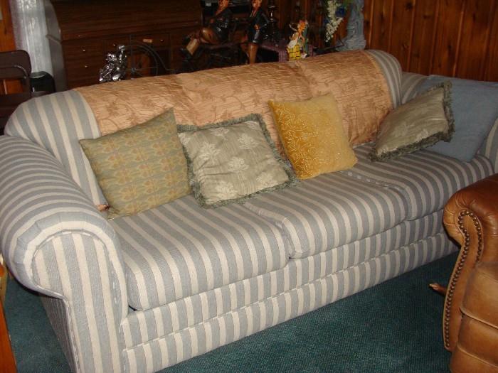 Striped Sleeper Sofa in beautiful condition!