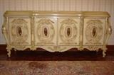 Ornate Painted Credenza w/ Medallions