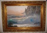 Salvatore Federico Oil on Canvas Capri Seascape 