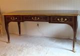 Baker Collection Louis XV  Bureau Plat Desk w/ Brass Details