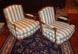 Pair Baker Upholstered Chairs