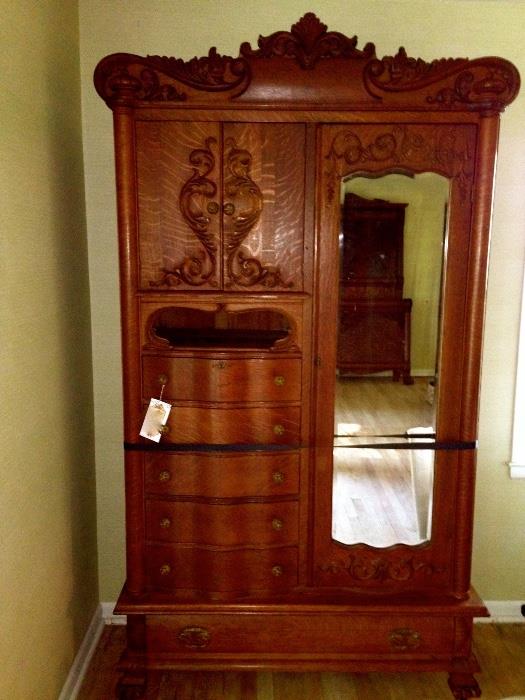Gorgeous antique Victorian cabinet $850 