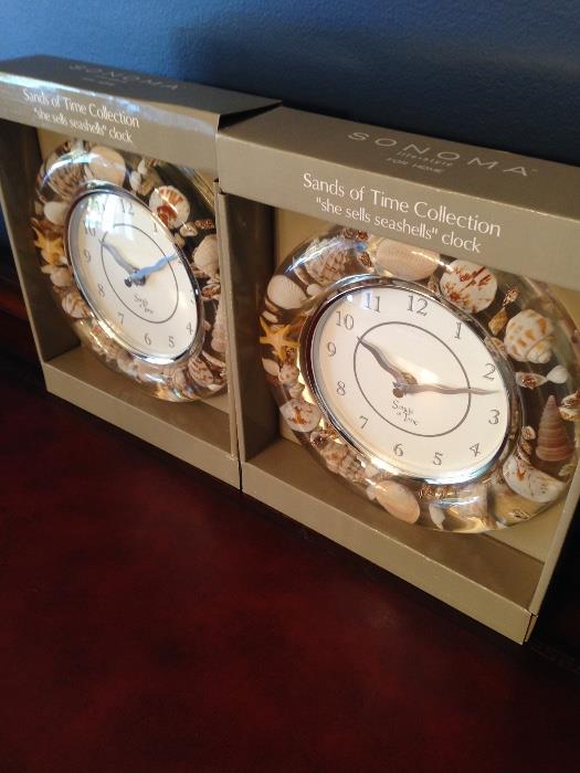 Sea Shell Clocks $20 each 
Only one left