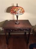 Awesome lamp $ 800.
Ornate table with drawer built in great Britain in 1810 $650