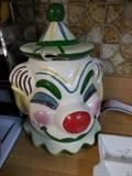 McCoy Clown Cookie Jar. Hat Very Chipped Broken,Could be used for Utensils?