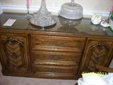 Buffet with glass top