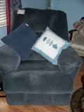 Blue recliner