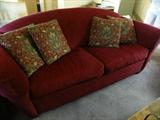 Homestead House sofa with feather and down wrapped cushions