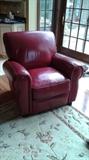 Red Leather Club Chair