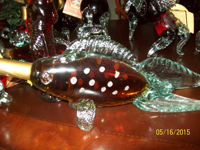 Fish - Armenian hand-blown Brady decanter