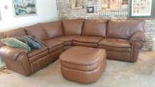 Lane Leather Sectional with built-in recliner