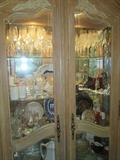 Thomasville Lighted Display Cabinet and contents