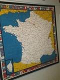 Giant framed map of France